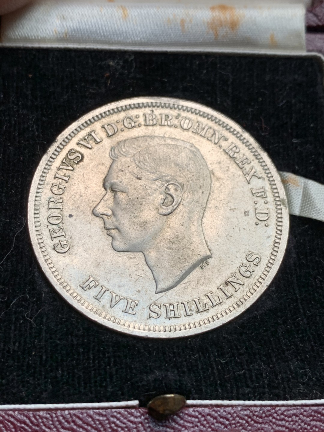 《竞宝斋》第148场-周日，周一 2场 (全场包邮) 英国 1951年 乔治六世 最后的马剑 克朗镍马剑 品质盒装