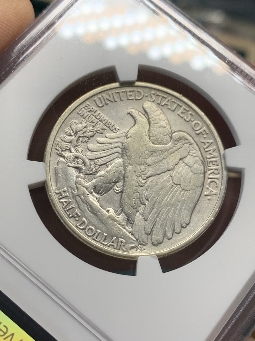 《竞宝斋》第148场-周日，周一 2场 (全场包邮) NGC-VF 美国1918年 行走女神半圆 这个是早期年份 一般都是40几年好品 ，这个有VF已经不得了了