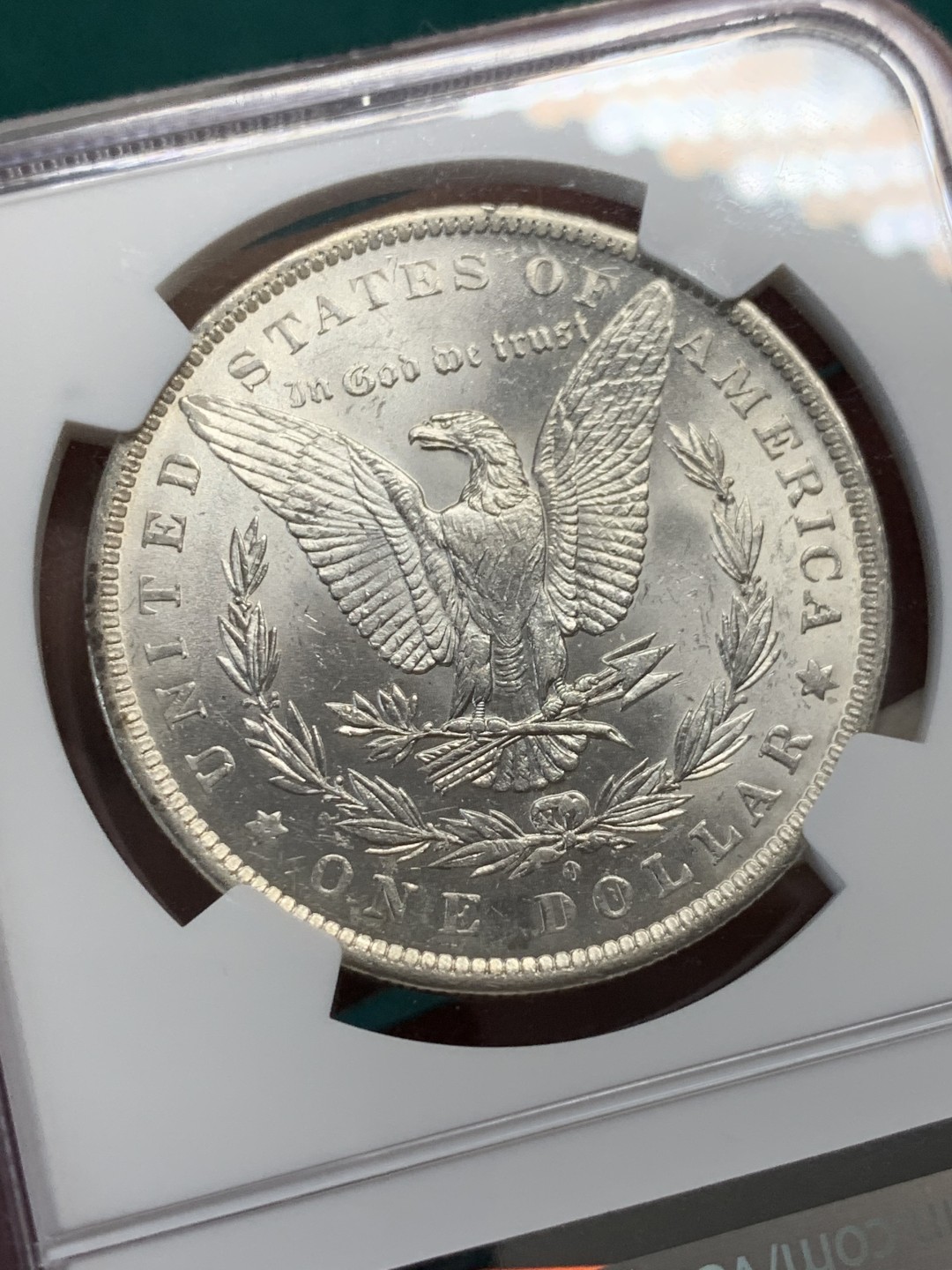 《竞宝斋》第148场-周日，周一 2场 (全场包邮) NGC-MS62 美国 1883 O厂 摩根1美元银币 转光强烈 原光好品