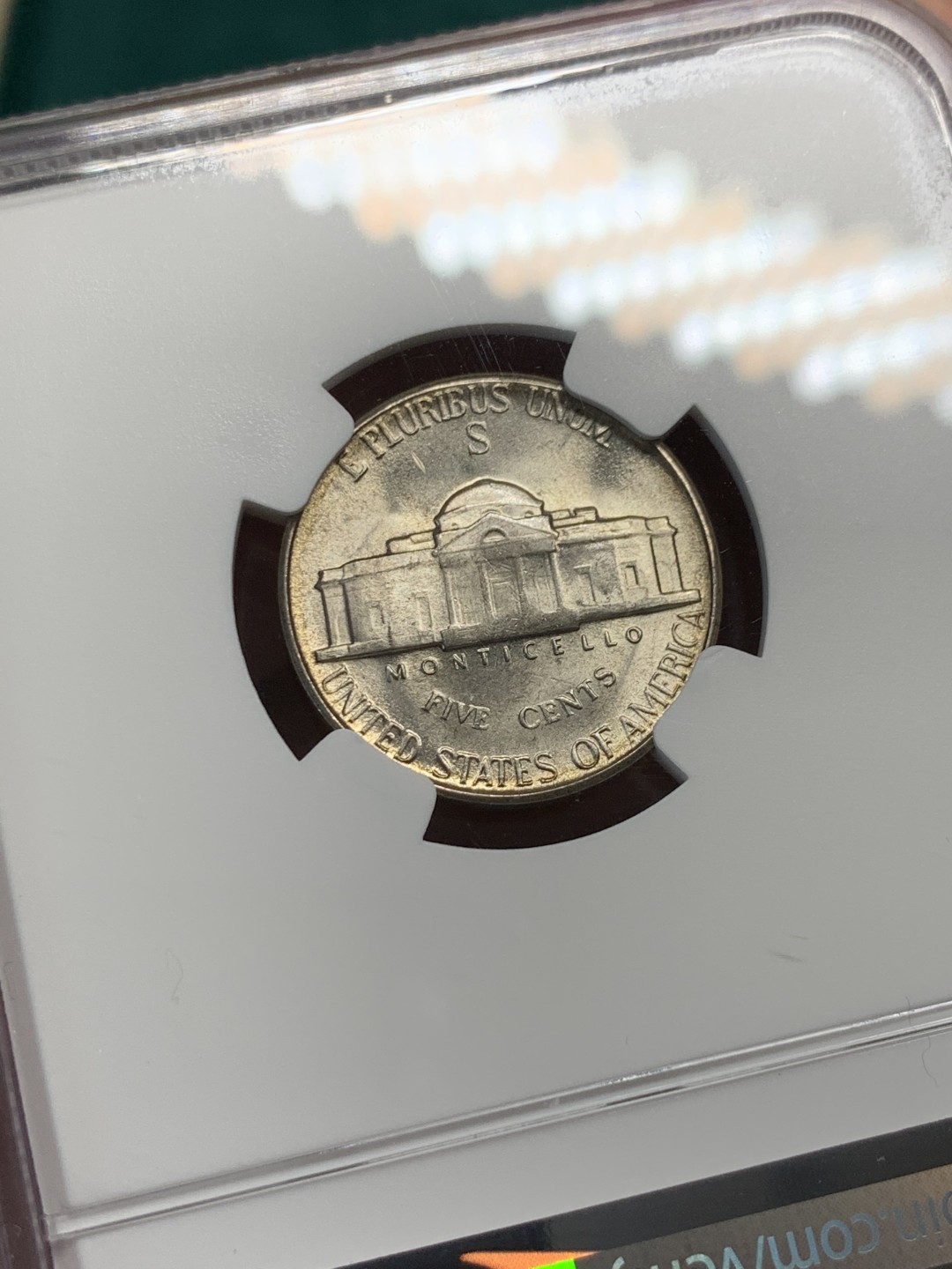 《竞宝斋》第148场-周日，周一 2场 (全场包邮) NGC-MS64 美国1945年 5美分 杰弗逊战时五美分 含银版（仅1942-1945年含银，其余年份为镍币）