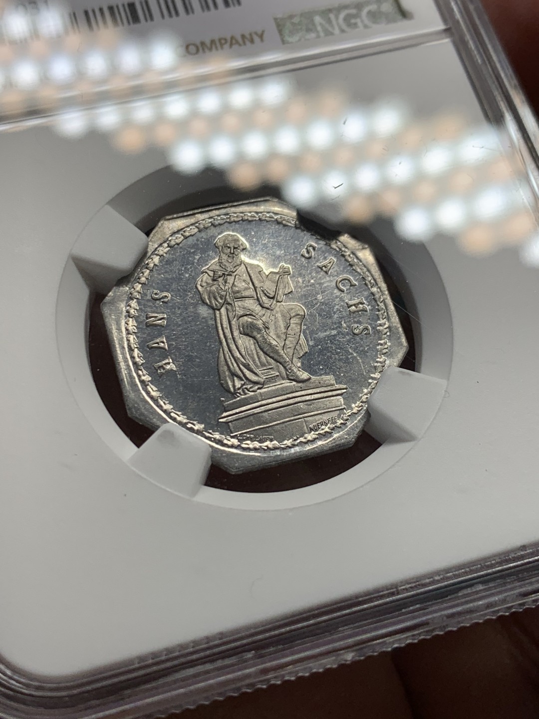 《竞宝斋》第148场-周日，周一 2场 (全场包邮) NGC MS65 德国 纽伦堡 1920年 紧急状态币 20盆尼 人物状态清晰