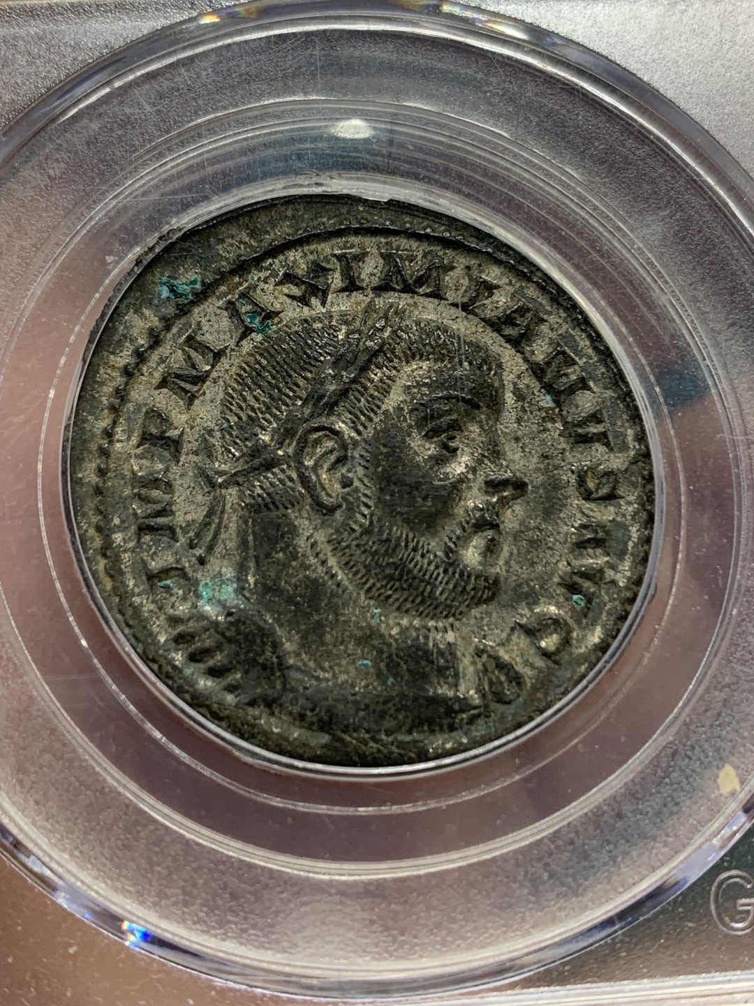《竞宝斋》第148场-周日，周一 2场 (全场包邮) 公博 MS62 公元285-310年 古罗马马克西米利安一世follis银币 打制居中，镀银层保存较好