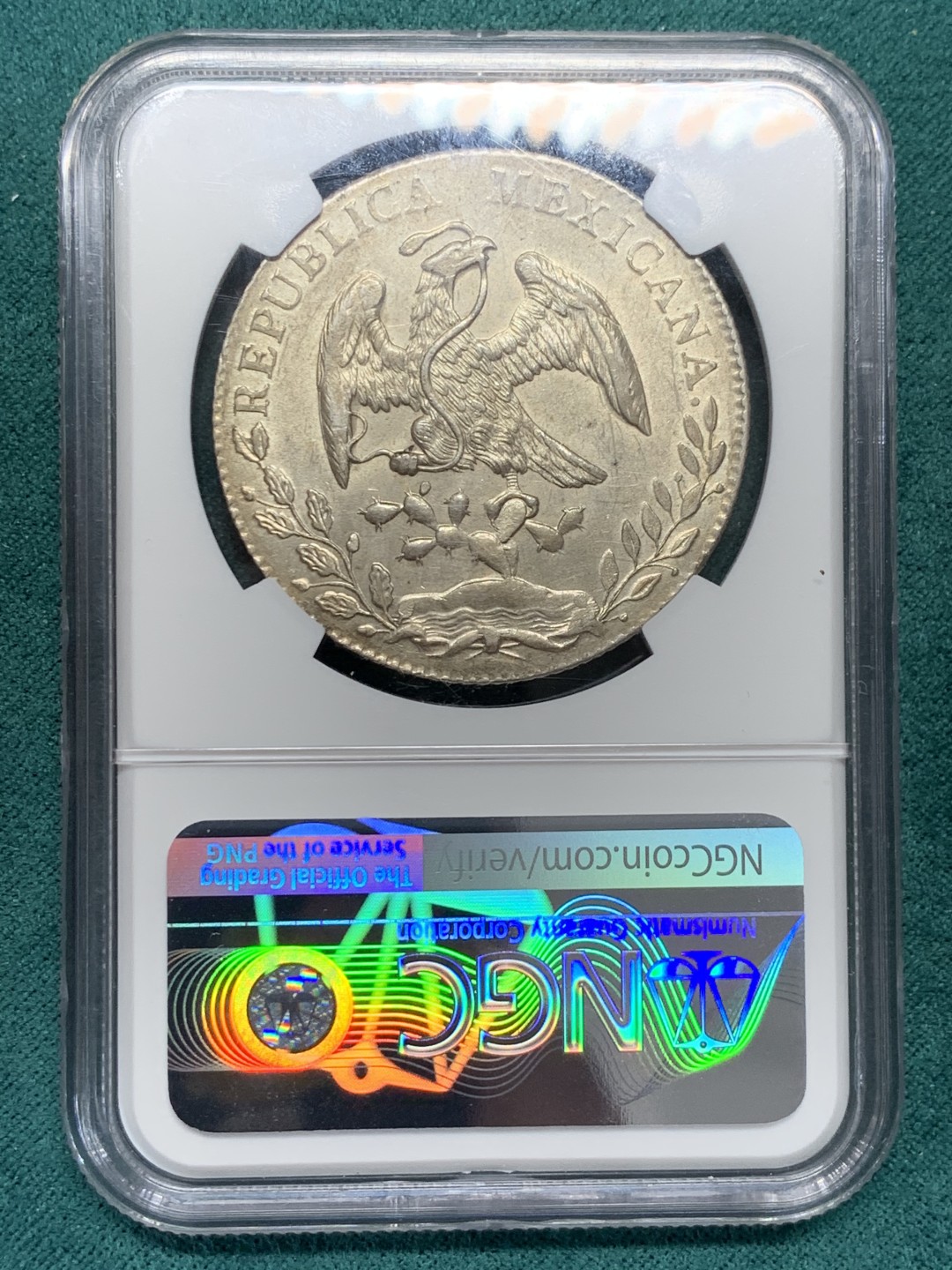 《竞宝斋》第148场-周日，周一 2场 (全场包邮) NGC MS62 墨西哥 1892年 GO RS版 花边鹰洋 光度好 羽毛也亮