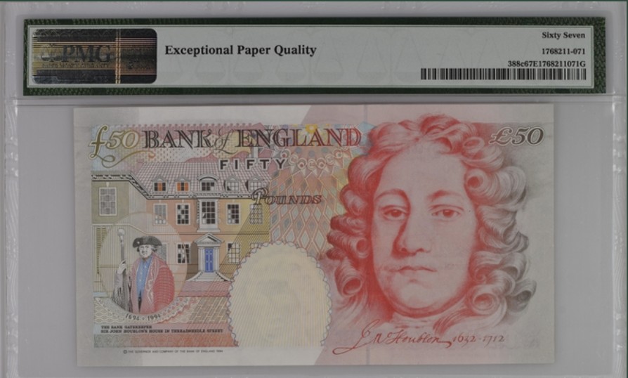 收藏联盟Quantum Auction 第245期拍卖  英国2006年50镑 PMG67