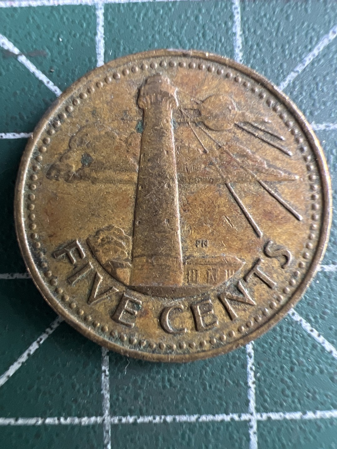 泡泡堂第267期  世界硬币 （无押金，捡漏，全场20包邮，偏远地区除外，接收代拍业务） 巴巴多斯五分