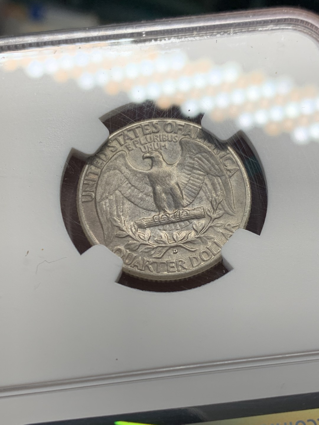 《竞宝斋》第148场-周日，周一 2场 (全场包邮) NGC-AU 美国1943-D年 1/4美元 银币