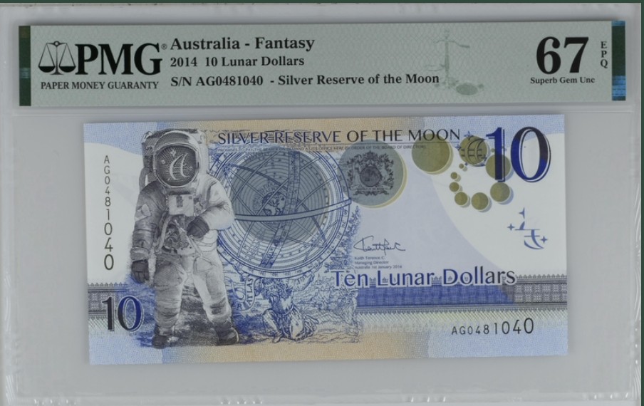 收藏联盟Quantum Auction 第245期拍卖  澳大利亚2014年10月元 PMG67 非流通纸币 