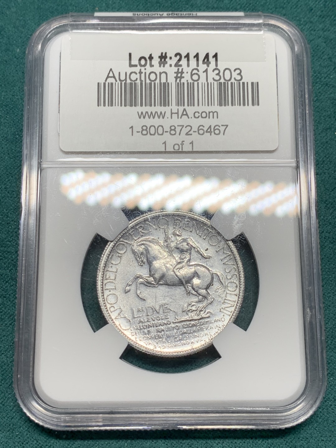 《竞宝斋》第148场-周日，周一 2场 (全场包邮) NGC MS62  意大利 1928年 米兰世博会2里拉代币PROVA铝制样币 目前所见状态最好 源自著名的 Meduno意大利样币集藏