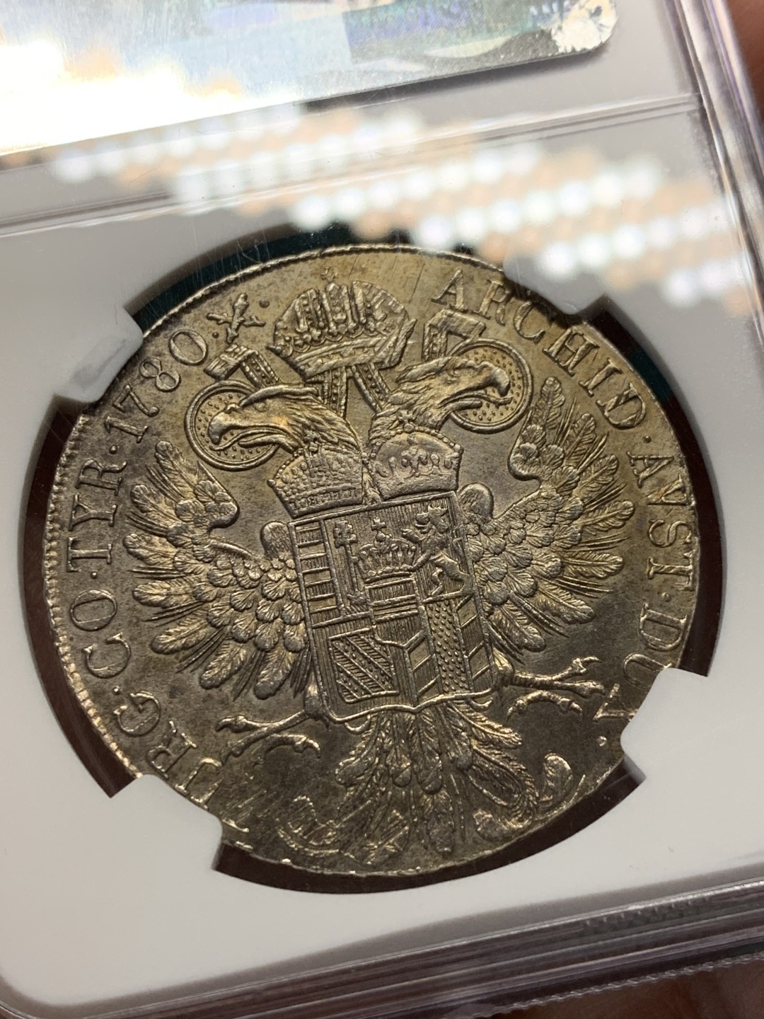 《竞宝斋》第148场-周日，周一 2场 (全场包邮) NGC AU 奥地利 1780 米兰大扣版特蕾西亚女王1泰勒银币1820年左右铸造