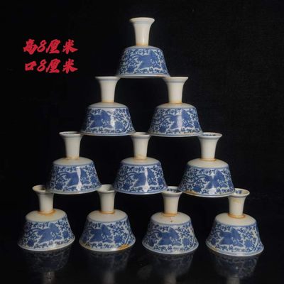 大明成化青花凤纹茶杯一套，器型端庄，发色纯正，釉色漂亮，品相如图。 - 大明成化青花凤纹茶杯一套，器型端庄，发色纯正，釉色漂亮，品相如图。