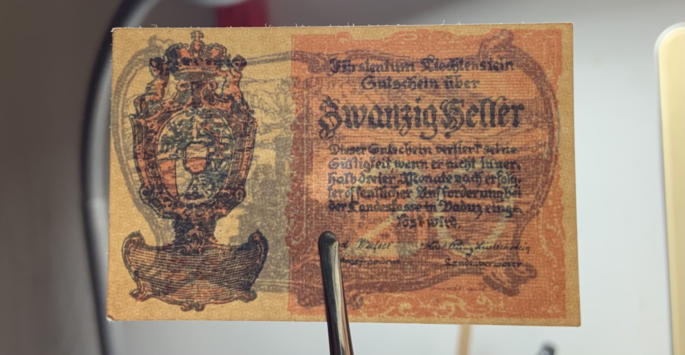收藏联盟Quantum Auction 第246期拍卖 列支敦士登1920年10，20，50海勒 品相UNC- 细节如图