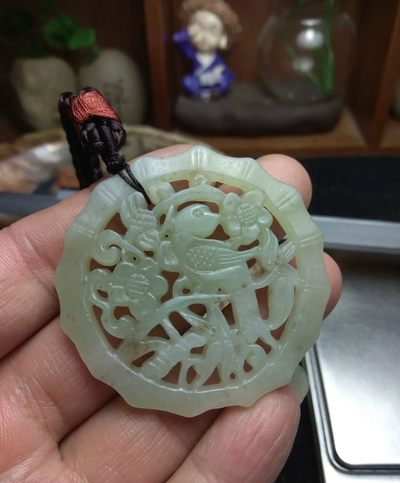 ｜冷门出品｜精选专拍·第壹拾玖场· - 和田玉青白玉喜上眉梢玉牌【配证书】｜尺寸详见图片
