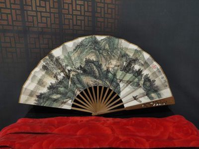 黄宾虹山水扇子8个，双面工，画工精湛，实物拍摄 - 黄宾虹山水扇子8个，双面工，画工精湛，实物拍摄