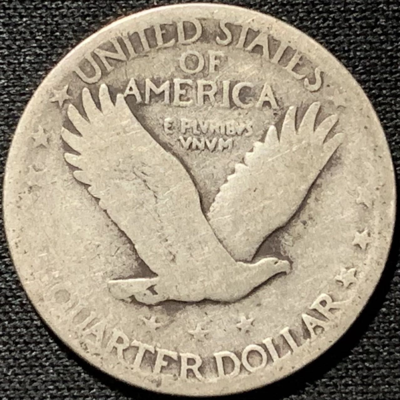 紫瑗钱币——第262期拍卖 美国 1925年 小飞鹰 25美分 6.25克 0.9银