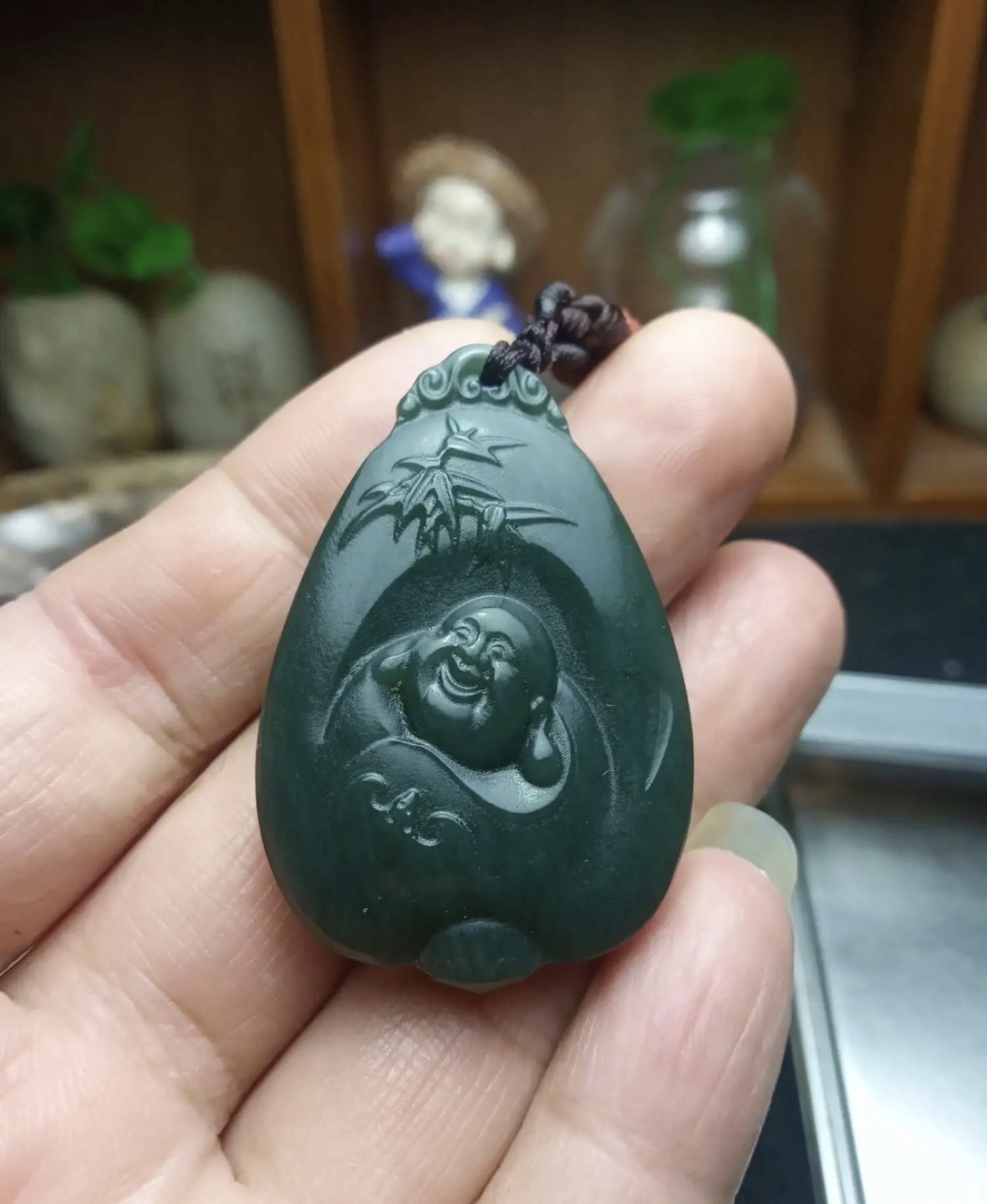 ｜冷门出品｜精选专拍·第壹拾玖场· 和田玉青玉开口笑佛【附证书】｜尺寸详见图片