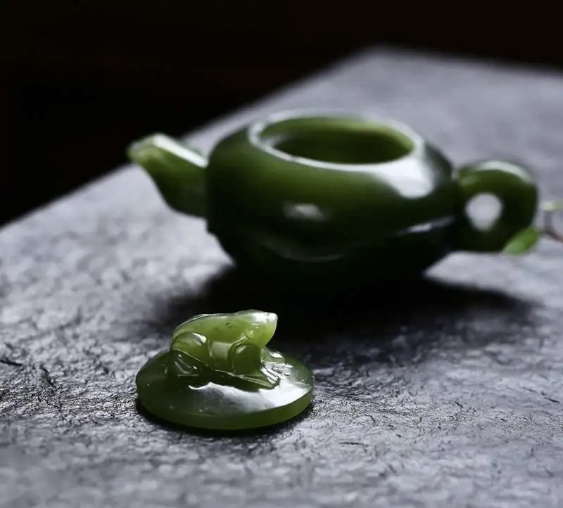 ｜冷门出品｜精选专拍·第壹拾玖场· 和田玉青白玉聚财金蟾 茶壶茶具｜尺寸详见图片
