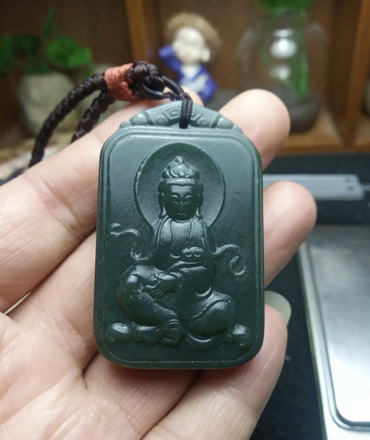 ｜冷门出品｜精选专拍·第壹拾玖场· 和田玉青玉复古观音【附证书】｜尺寸详见图片