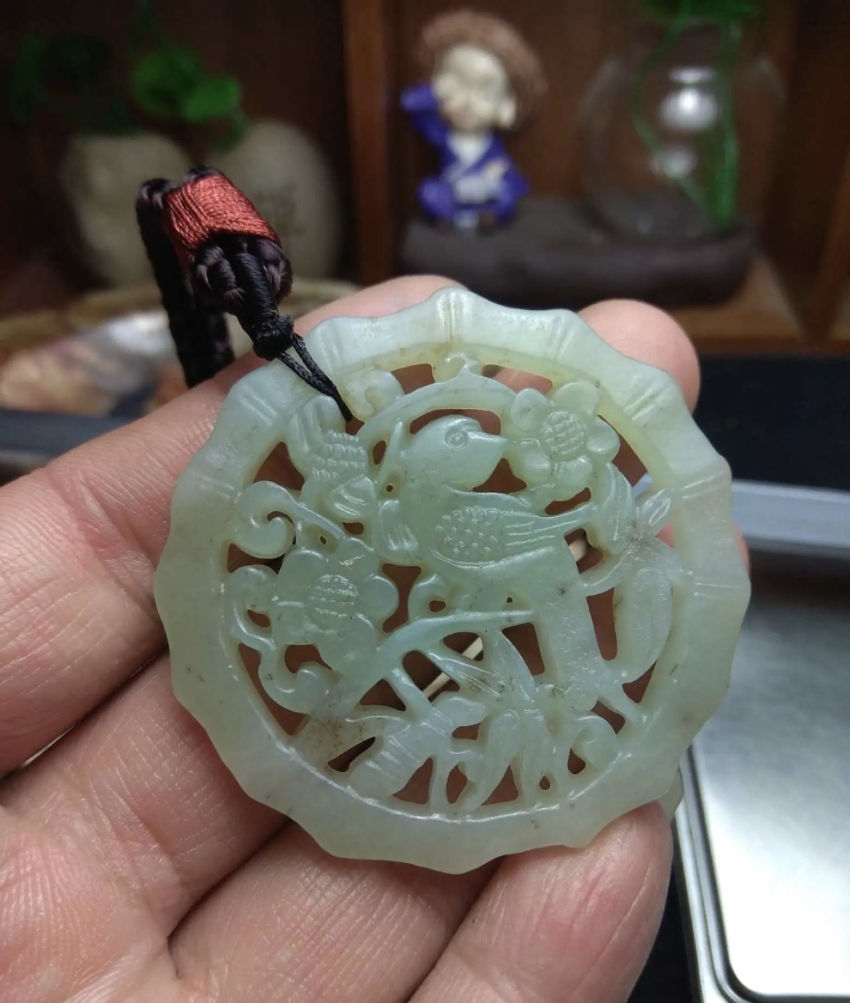 ｜冷门出品｜精选专拍·第壹拾玖场· 和田玉青白玉喜上眉梢玉牌【配证书】｜尺寸详见图片