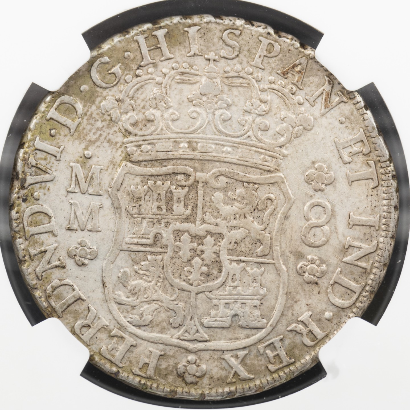 万国钱币拍卖第005期 1757MOMM西属墨西哥费迪南六世地球双柱8里亚尔