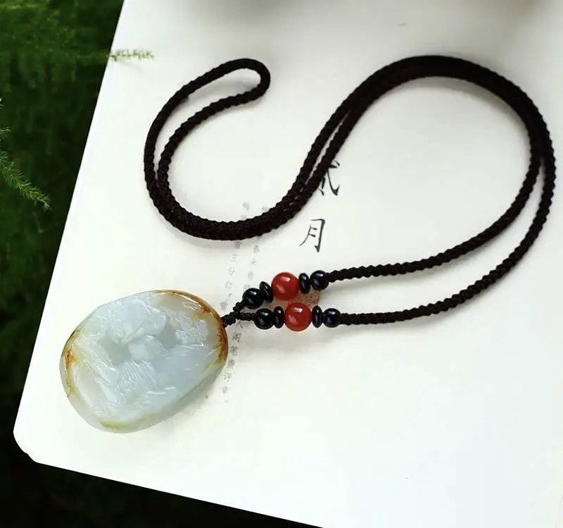 ｜冷门出品｜精选专拍·第壹拾玖场· 和田玉青白玉意境山水牌【附证书】｜尺寸详见图片