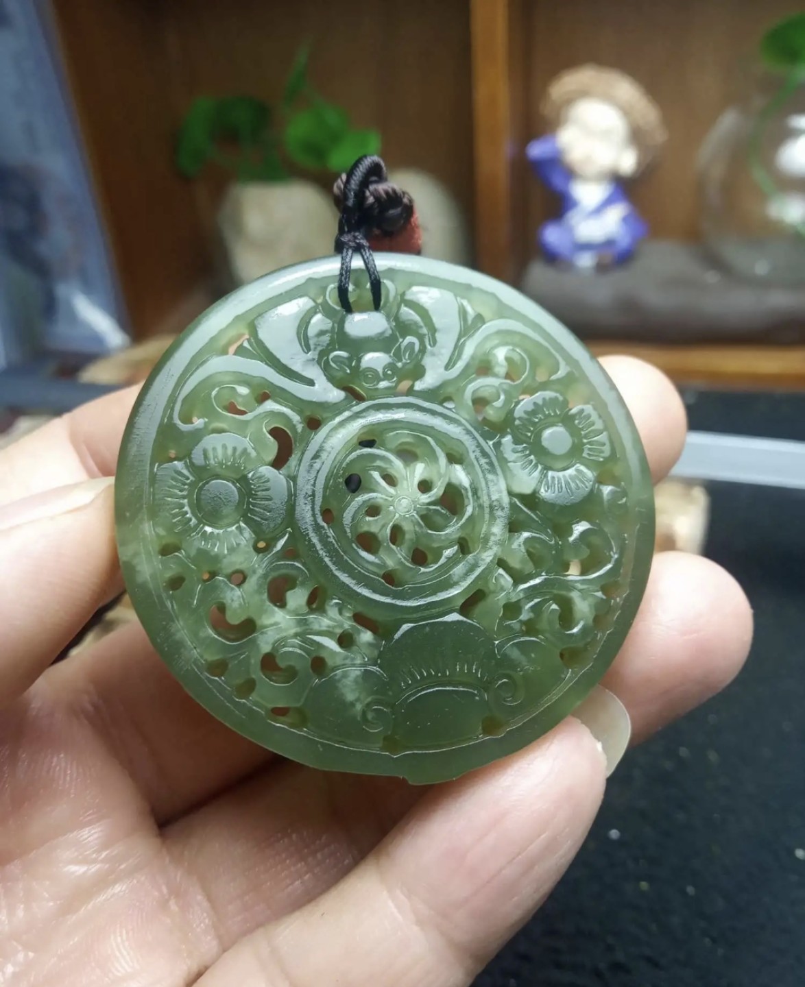 ｜冷门出品｜精选专拍·第壹拾玖场· 和田玉青白玉复古镂空坠【附证书】｜尺寸详见图片
