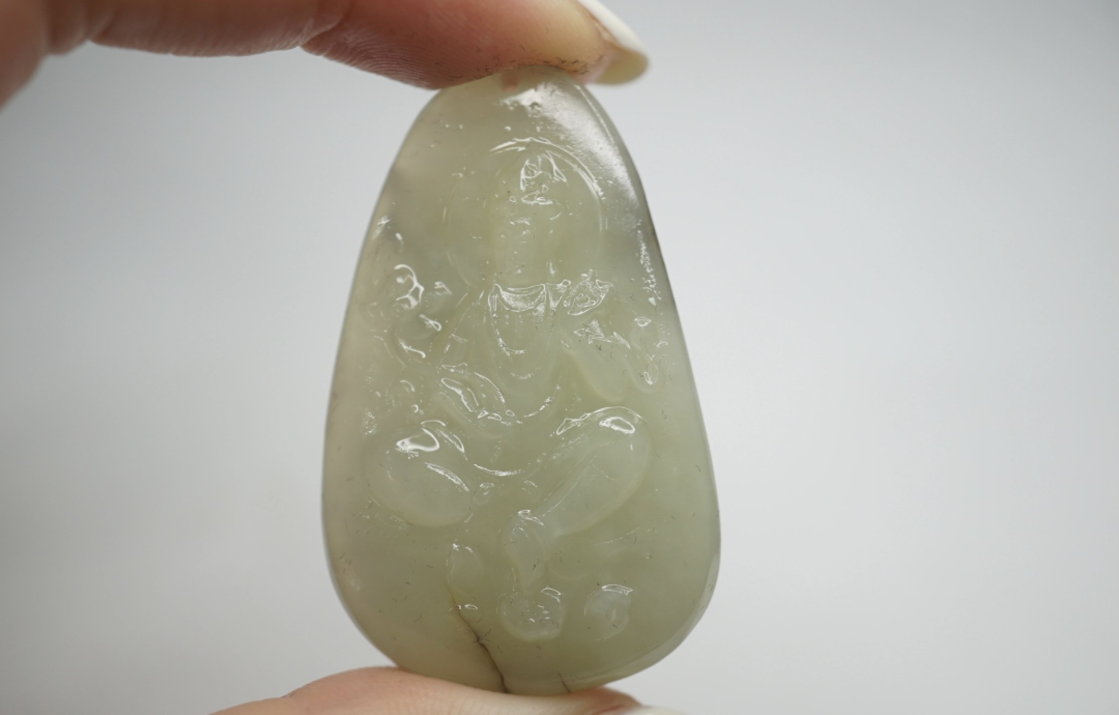 ｜冷门出品｜精选专拍·第壹拾玖场· 和田玉观音随形雕｜尺寸详见图片