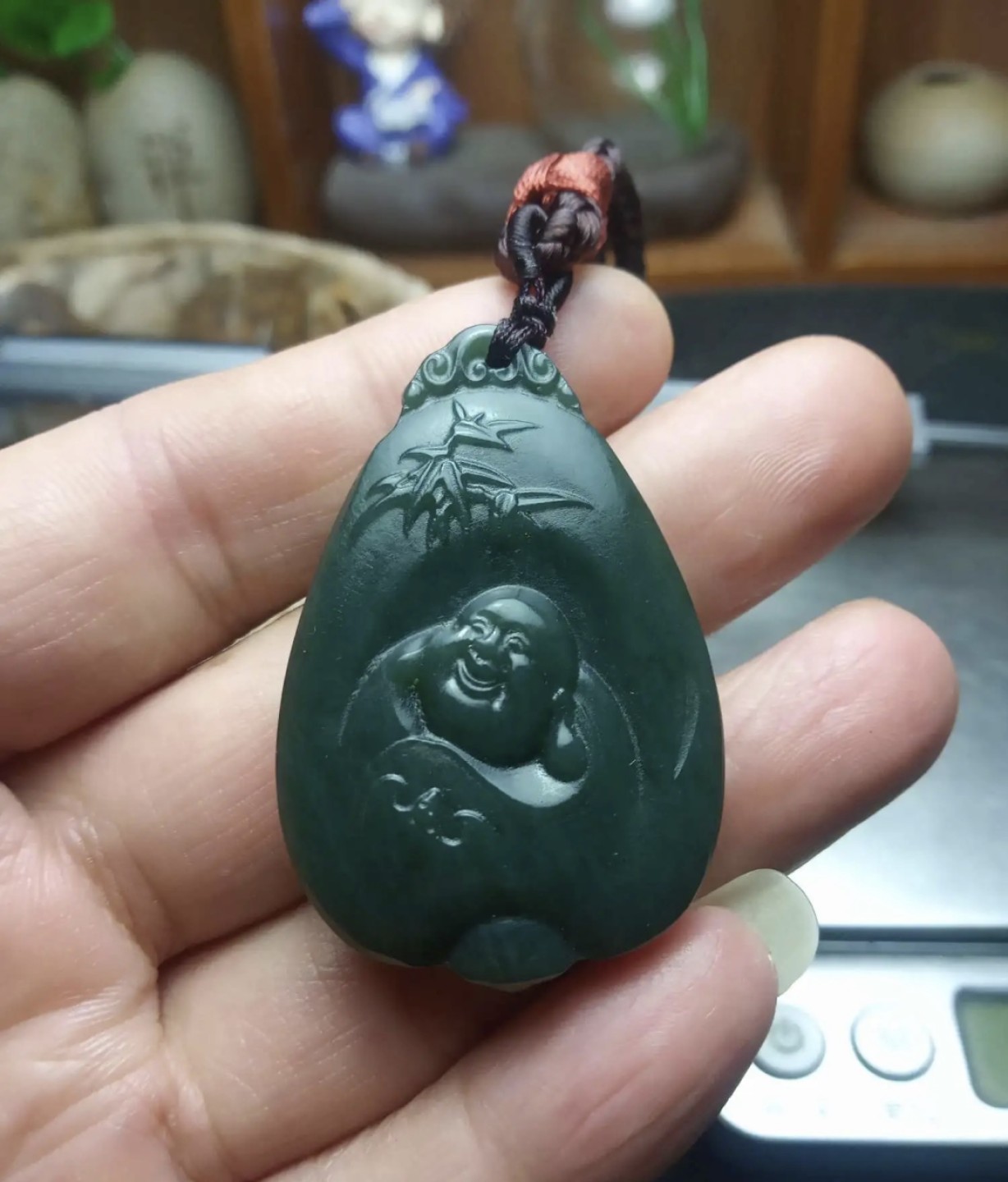｜冷门出品｜精选专拍·第壹拾玖场· 和田玉青玉开口笑佛【附证书】｜尺寸详见图片