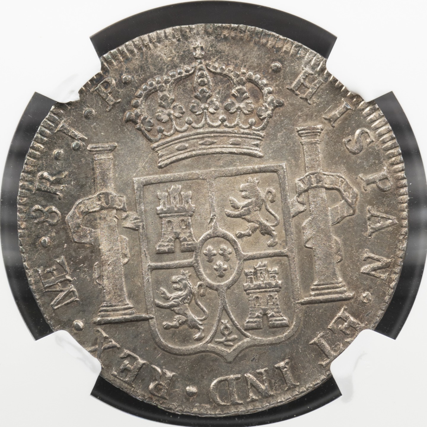 万国钱币拍卖第005期 1807LIMAJP西属秘鲁卡洛斯四世人像双柱8里亚尔