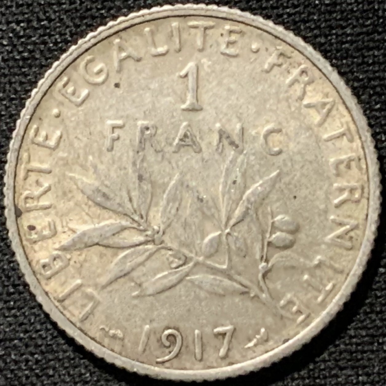 紫瑗钱币——第262期拍卖 法国 1917年 播种女神 1法郎 5克 0.835银