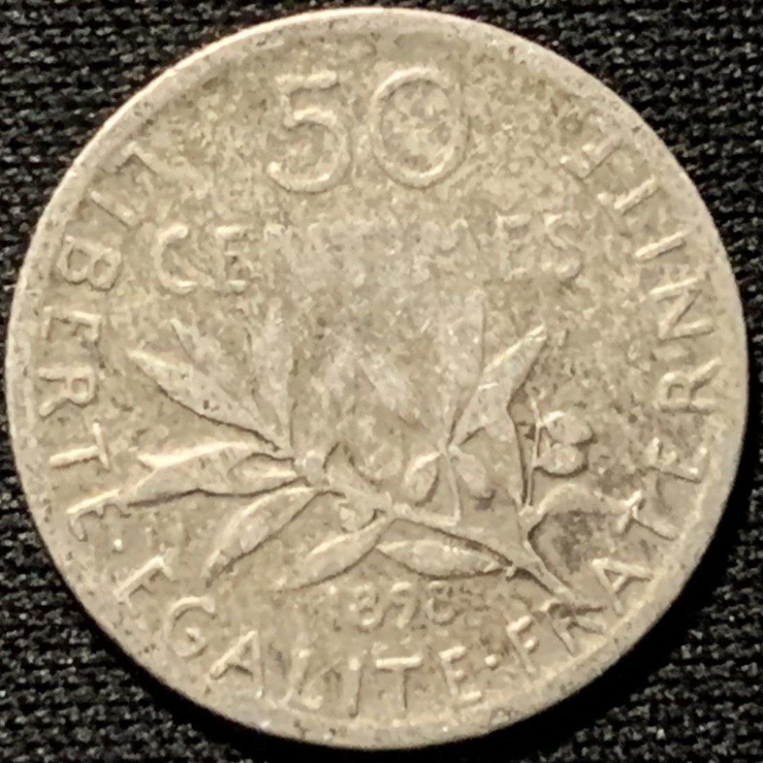 紫瑗钱币——第262期拍卖 法国 1898年 播种女神 50分 2.5克 0.835银