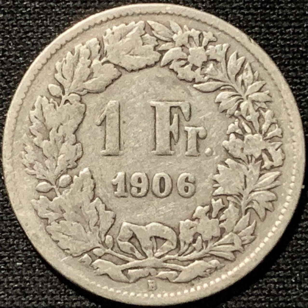 紫瑗钱币——第262期拍卖 瑞士 1906年 赫尔维蒂亚 1法郎 5克 0.835银