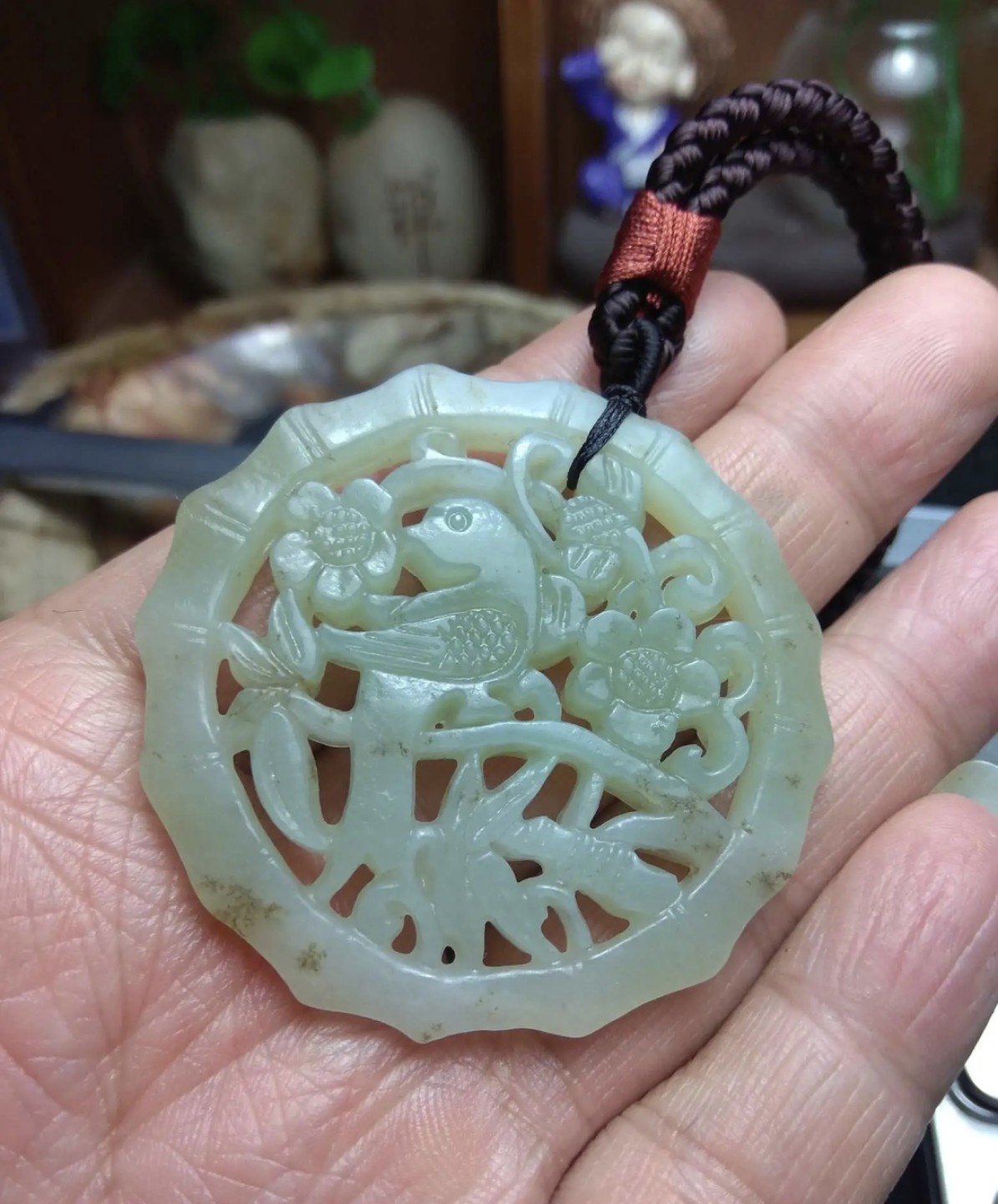 ｜冷门出品｜精选专拍·第壹拾玖场· 和田玉青白玉喜上眉梢玉牌【配证书】｜尺寸详见图片