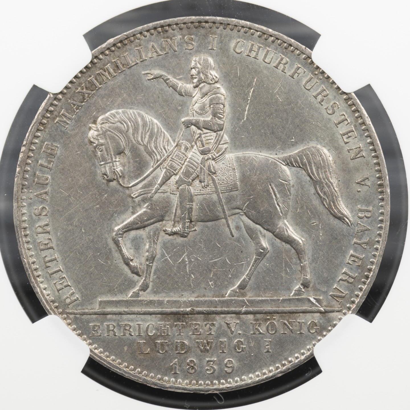 万国钱币拍卖第005期 1839年巴伐利亚路德维希一世选帝侯历史泰勒2泰勒，纸袋包浆。