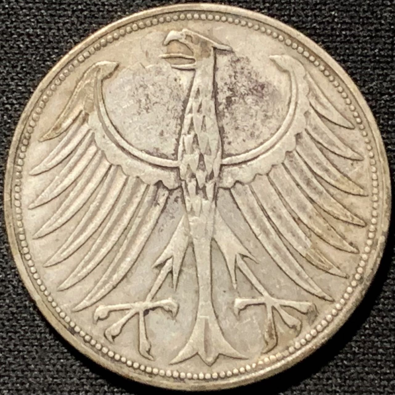 紫瑗钱币——第264期拍卖 联邦德国 1951年 F厂 流通 5马克 11.2 0.625银