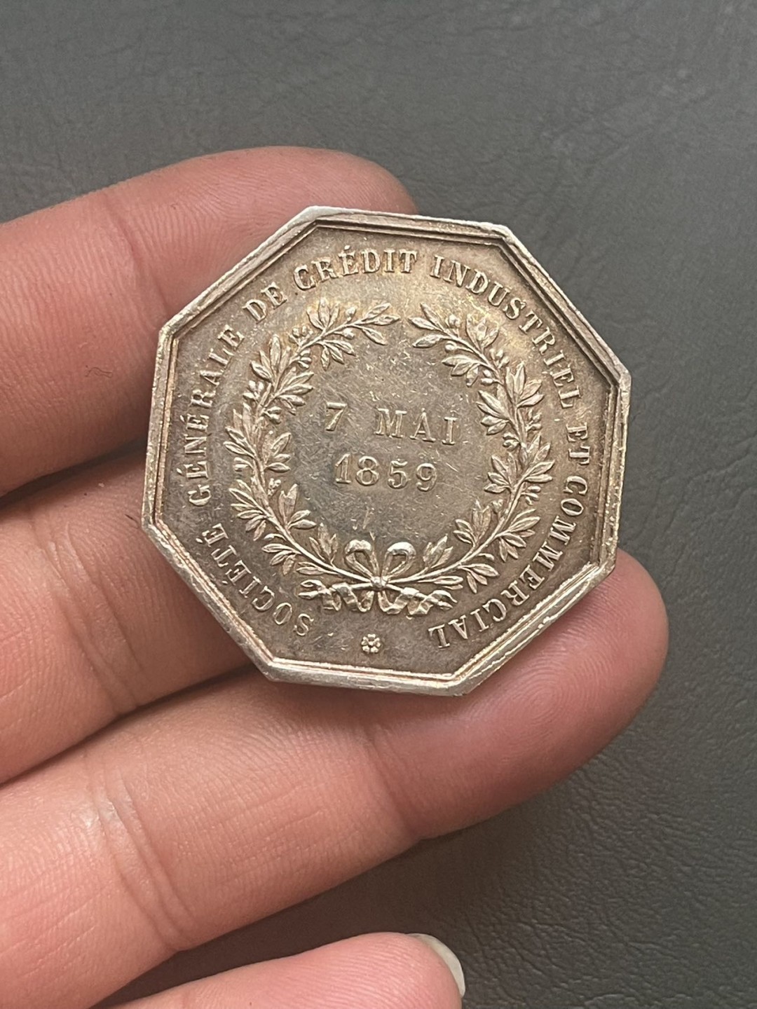 第八场，欧洲艺术章牌代币拍卖（实时专场，机器自动拍卖，请提前出好价格） 法国工业女神八角银章