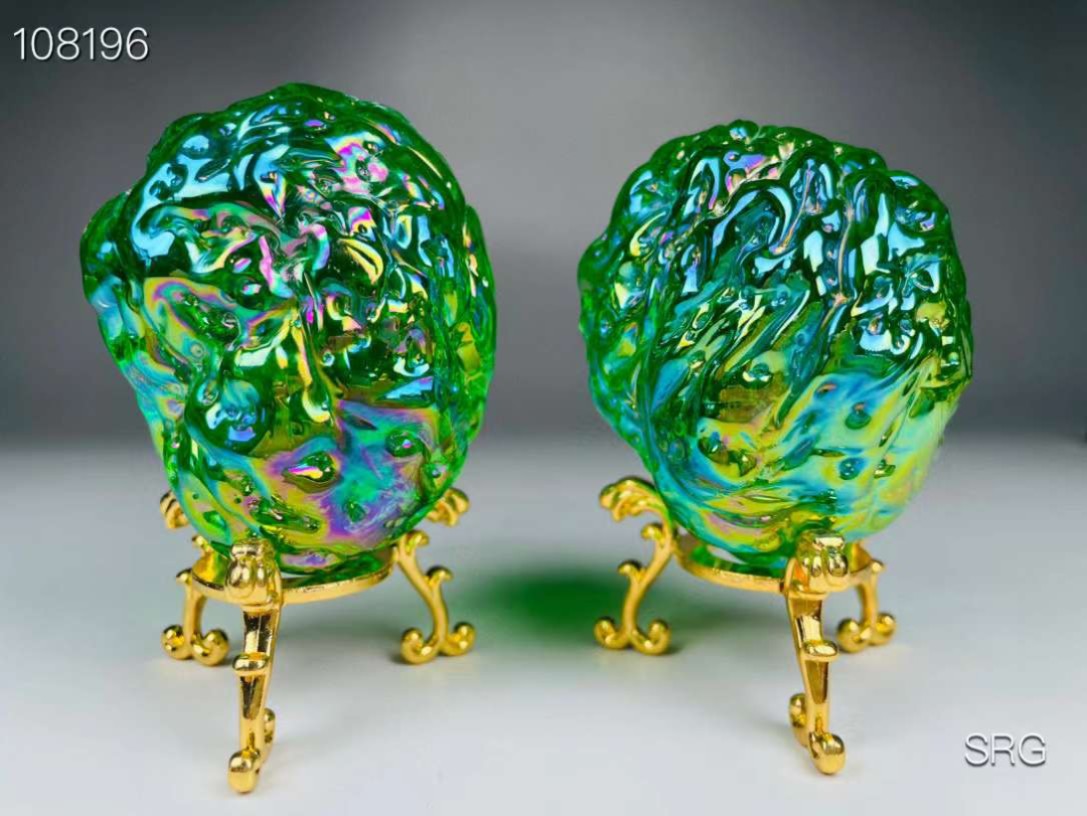 玻璃陨石，沙漠彩陨石，打灯通透漂亮，重252g，重260g