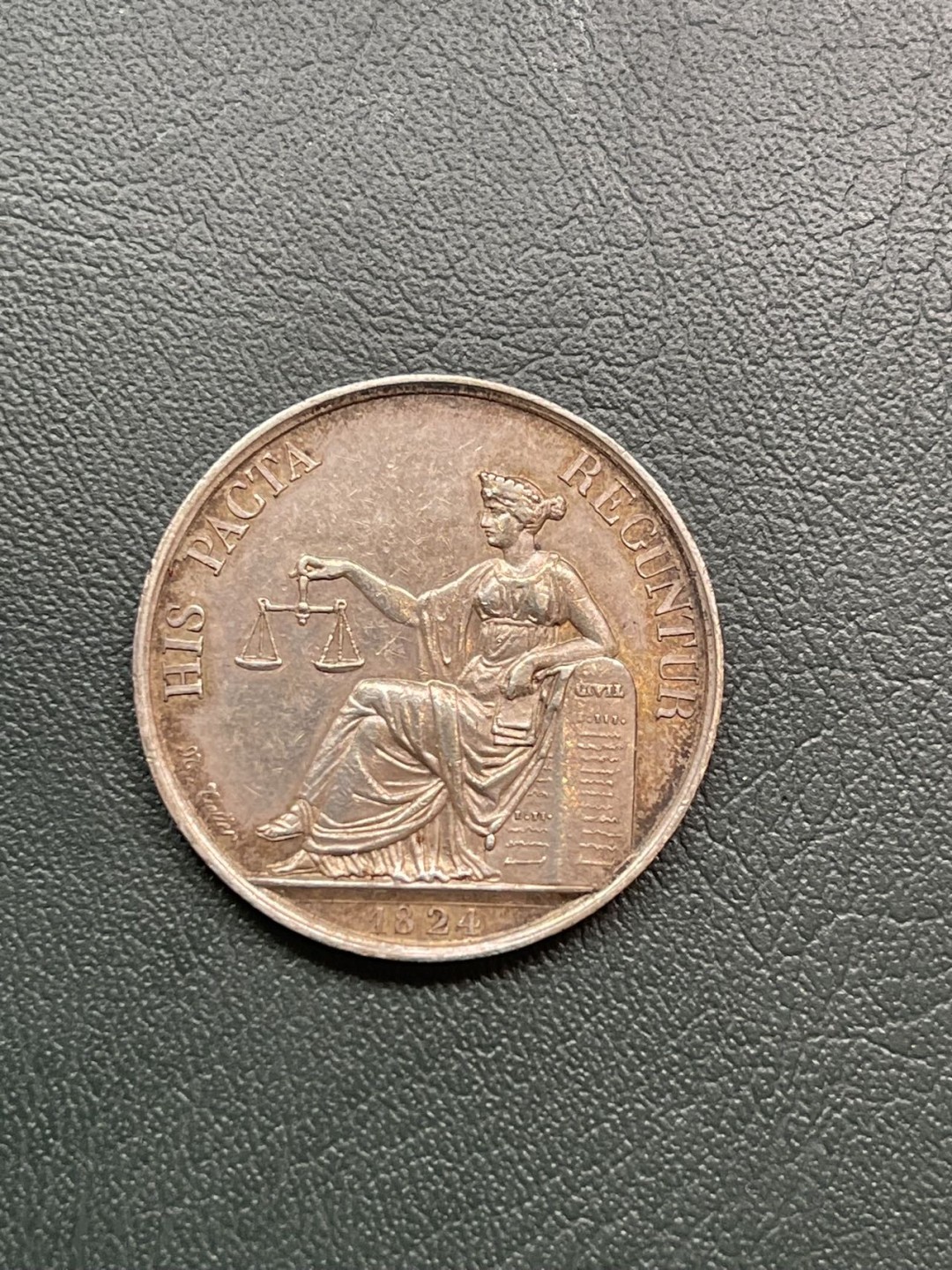 第八场，欧洲艺术章牌代币拍卖（实时专场，机器自动拍卖，请提前出好价格） 法国1824年朗迪斯区公证处银章