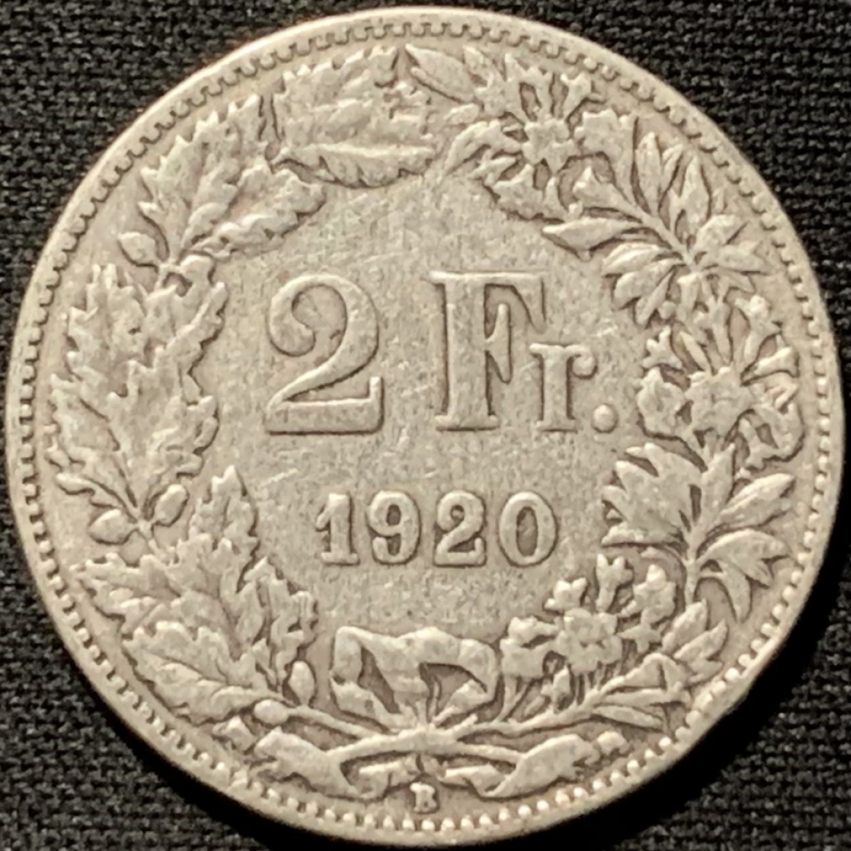 紫瑗钱币——第264期拍卖 瑞士 1920年 赫尔维蒂亚 2法郎 10克 0.835银