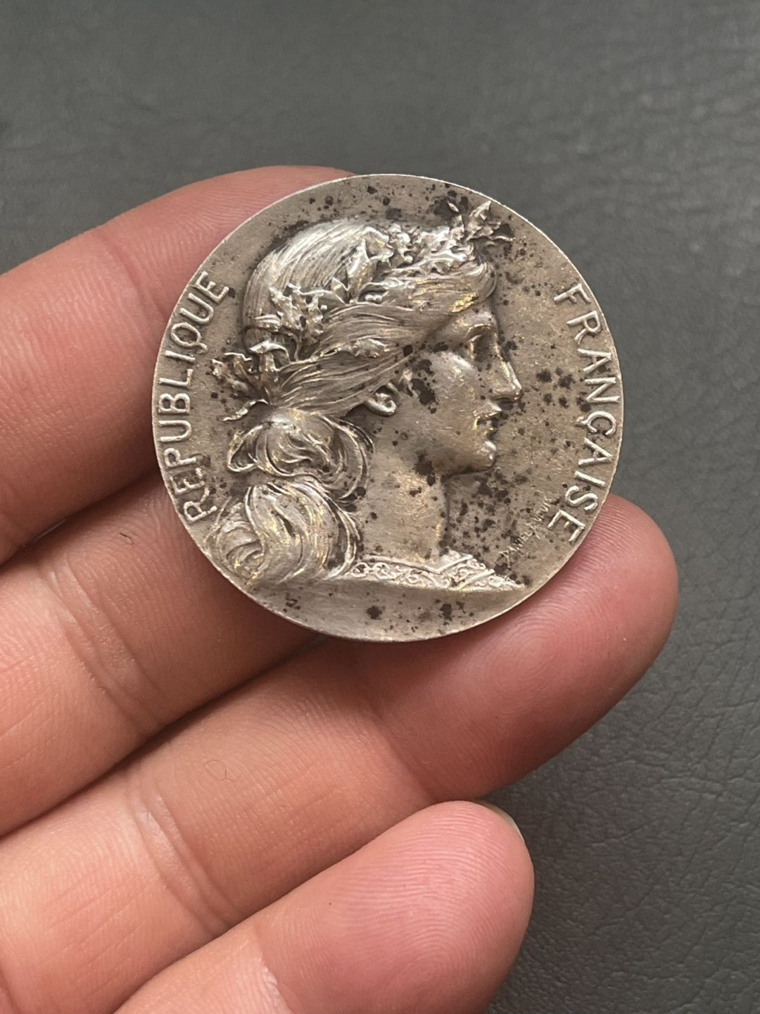 第八场，欧洲艺术章牌代币拍卖（实时专场，机器自动拍卖，请提前出好价格） 法国玛丽安娜花环银章