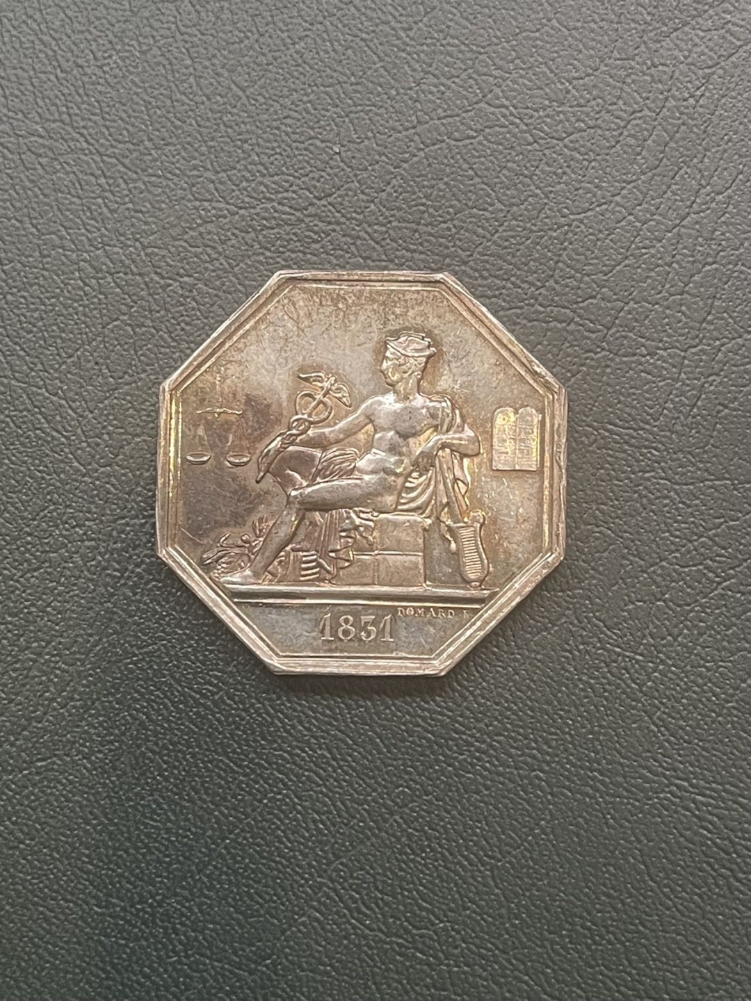 第八场，欧洲艺术章牌代币拍卖（实时专场，机器自动拍卖，请提前出好价格） 法国墨丘利八角银章