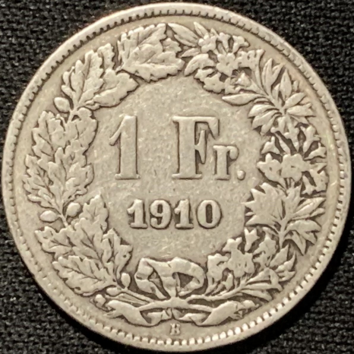 紫瑗钱币——第264期拍卖 瑞士 1910年 赫尔维蒂亚 1法郎 5克 0.835银