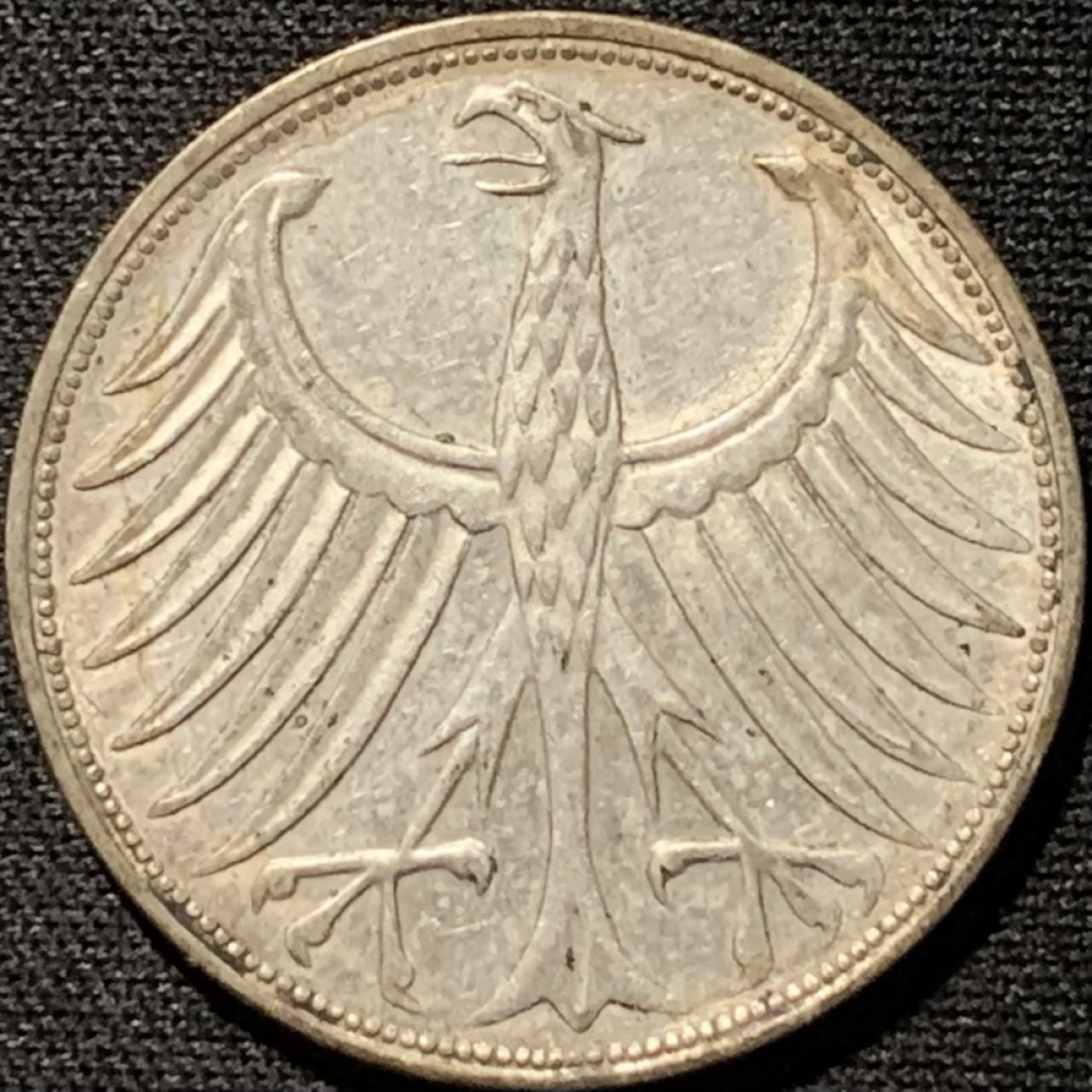 紫瑗钱币——第264期拍卖 联邦德国 1970年 G厂 流通 5马克 11.2 0.625银