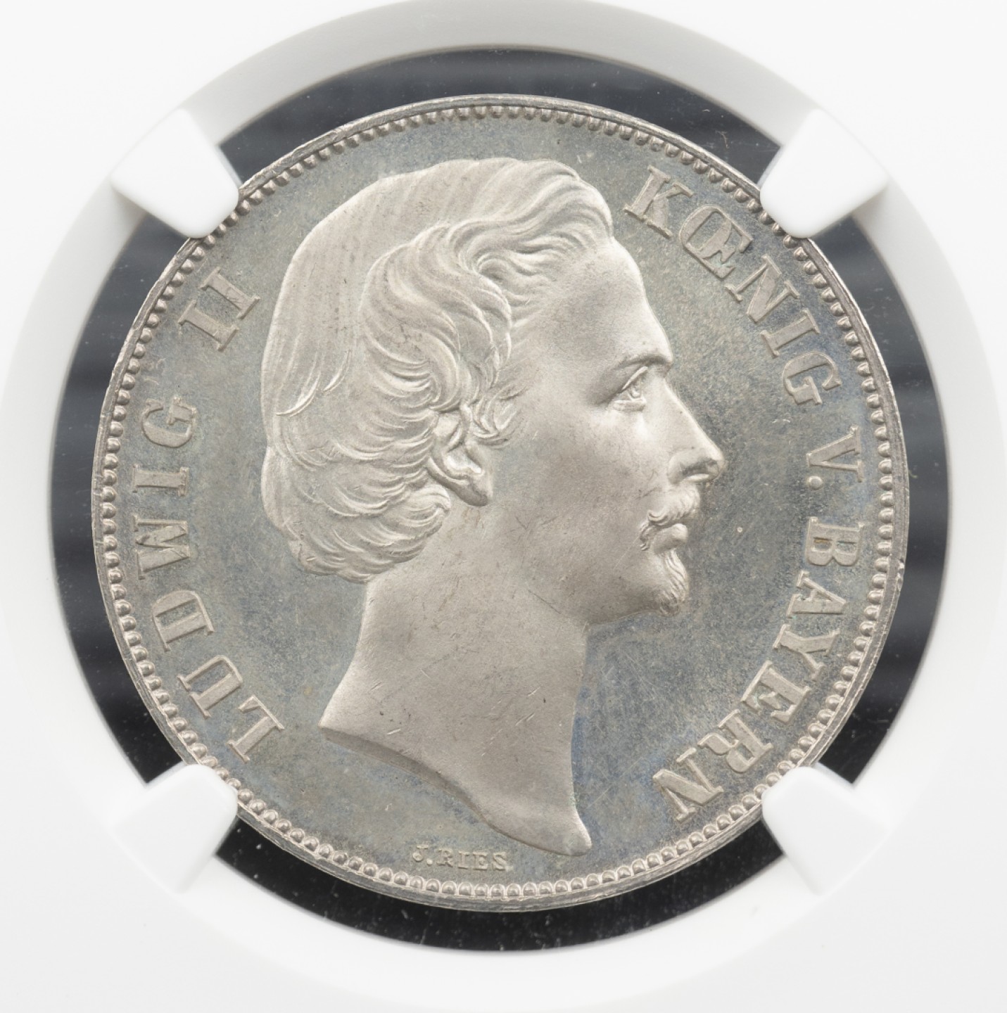 万国钱币拍卖第005期 1871巴伐利亚胜利泰勒，慕尼黑铸造，纪念普法战争胜利，顶级品相，pl底板，背面女神喷砂感满满，冠军分，真正的一步到位。