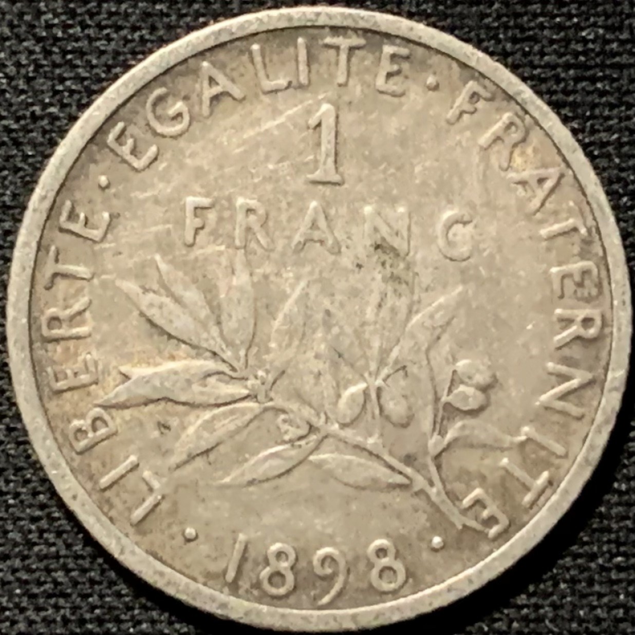 紫瑗钱币——第264期拍卖 法国 1898年 播种女神 1法郎 5克 0.835银