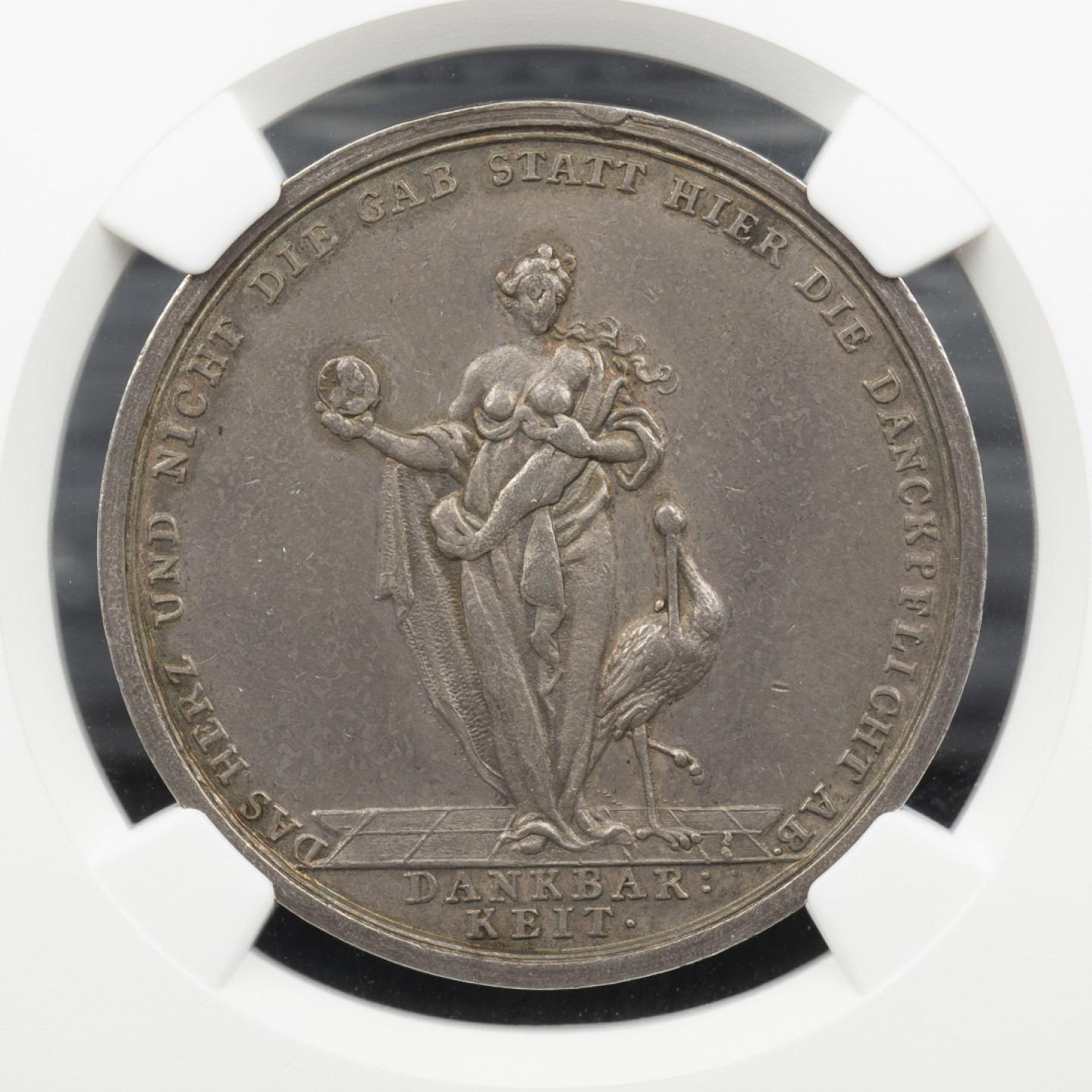 万国钱币拍卖第005期 德国1750年OJ设计真理与友谊纪念银章，37MM