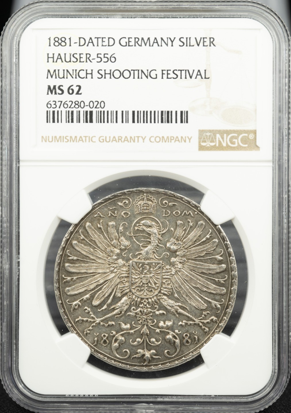 万国钱币拍卖第005期 1881年慕尼黑经典射击节五彩大银章