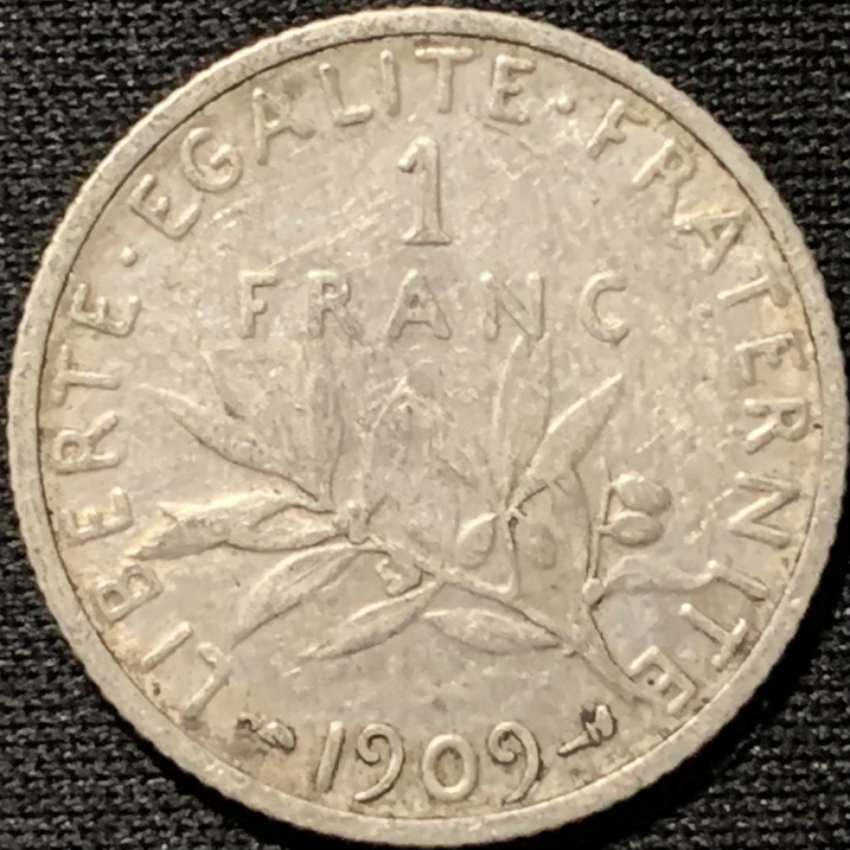 紫瑗钱币——第264期拍卖 法国 1909年 播种女神 1法郎 5克 0.835银