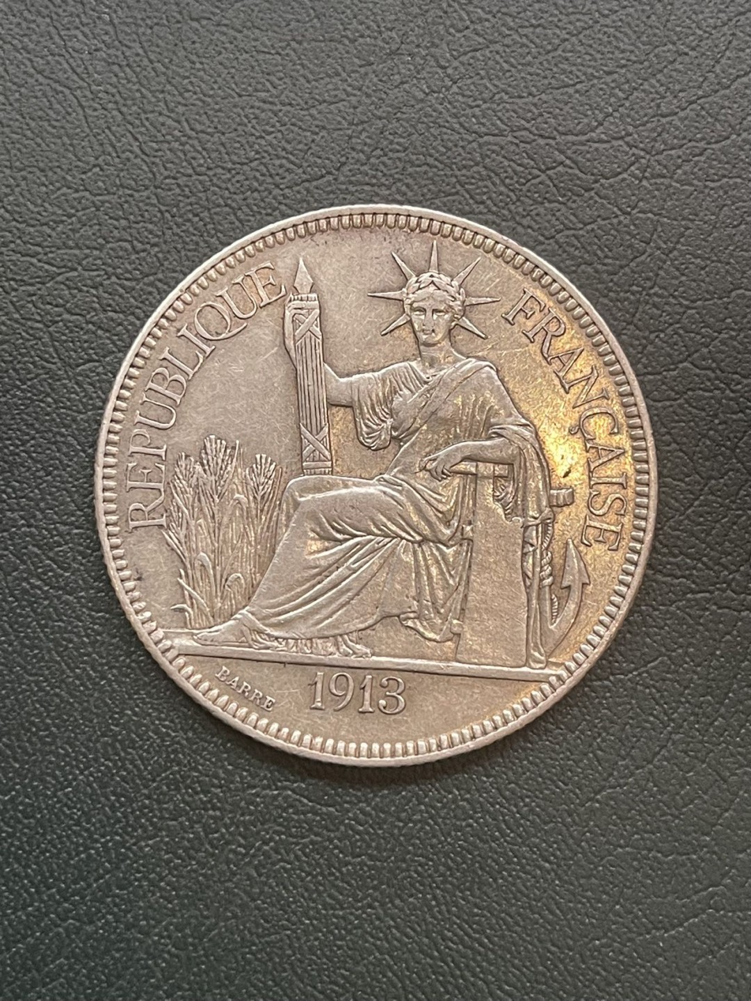 第八场，欧洲艺术章牌代币拍卖（实时专场，机器自动拍卖，请提前出好价格） 1913年法属印支坐洋