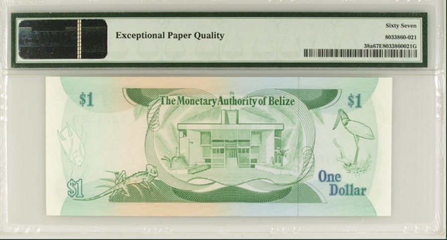收藏联盟Quantum Auction 第246期拍卖 伯利兹1980年1元 PMG67 初版