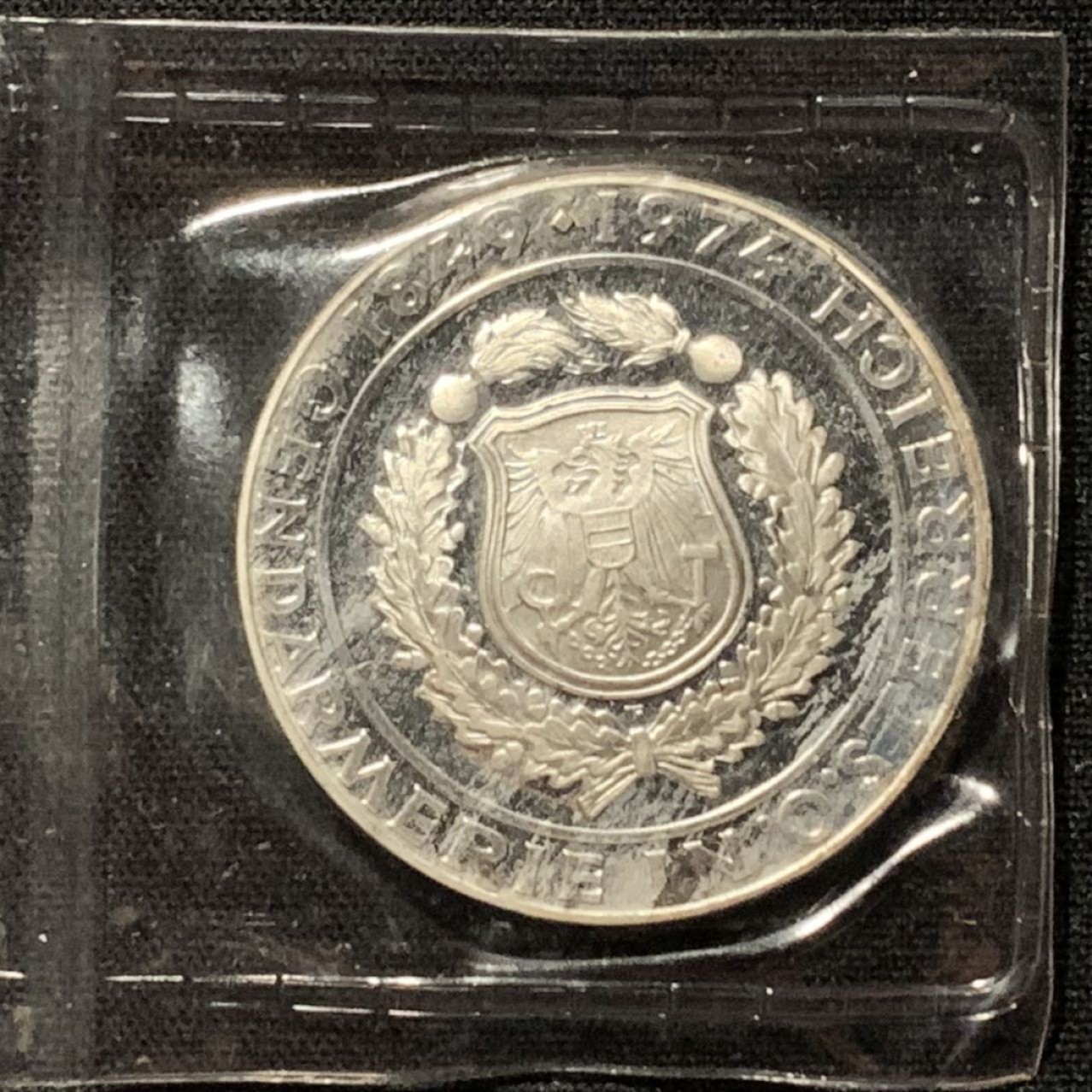 紫瑗钱币——第264期拍卖 奥地利 1974年 奥地利武装部队125周年 50先令 20克 0.64银 精制 原封